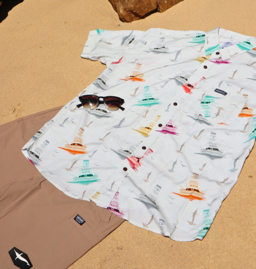 Undertow Sea Breeze Short Sleeve Button-Up