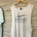 Undertow White Tank Singlet Undertow Logo