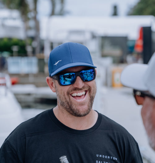 Undertow Water Resistant Cool Dry FlexFit Cap - Navy